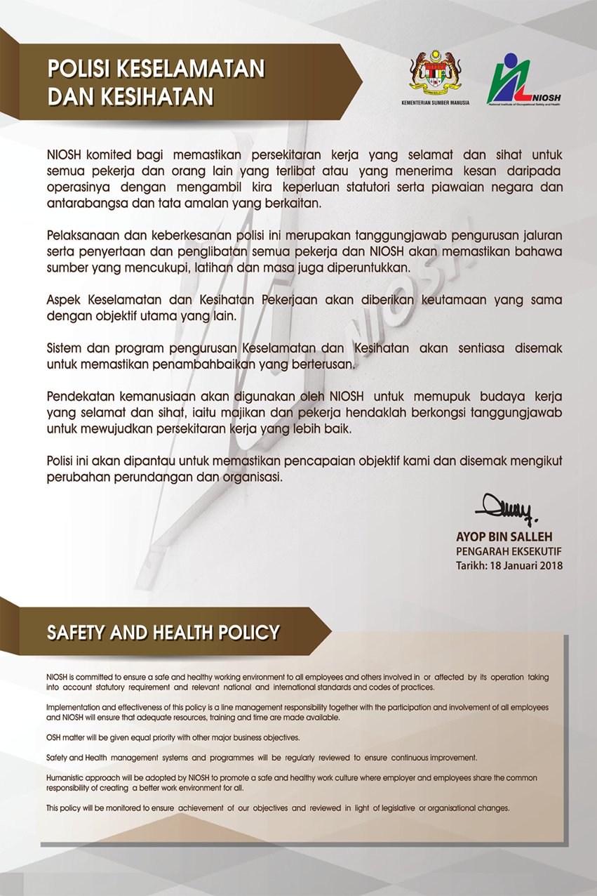 NIOSH POLICY OSH